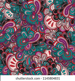 vector pattern with many lines and details. Ethnic pattern. Vector backdrop. Bright pattern. Summer template. Use for wallpaper, pattern fills, web page background
