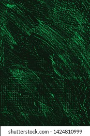 Vector pattern. Mesh, grid, texture, frottage, old, grungy. Graphic backdrop. Black & green. Texture, pencil lines, floral, distressed. Green pattern on black background.