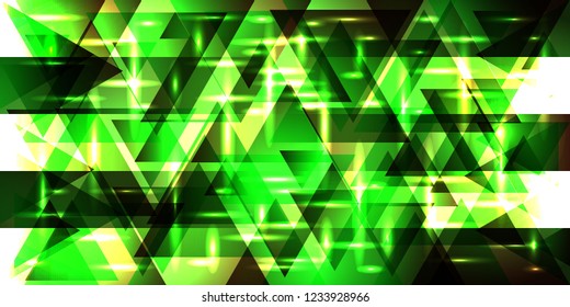 Vector pattern of metal stripes in natural green colors. For decoration of holidays and decorative interior.