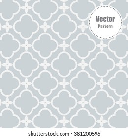 Vector pattern. Modern linear ornament with abstract flower. Geometric stylish pastel background.