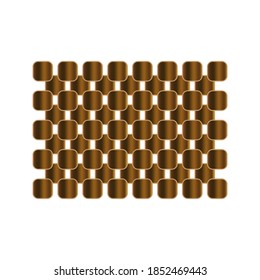 Vector pattern. Modern style texture on brown background