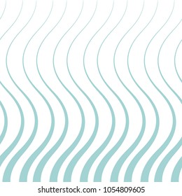 Vector pattern. Modern stylish texture with wavy stripes. Geometric abstract background.White and blue