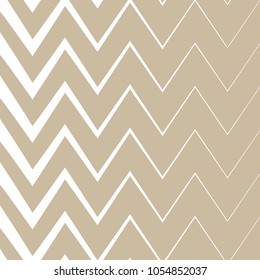Vector pattern. Modern stylish texture with zigzag stripes. Geometric abstract background.Light brown and white
