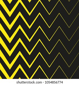 Vector pattern. Modern stylish texture with zigzag stripes. Geometric abstract background.Black and yellow