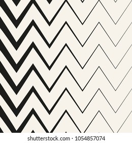 Vector pattern. Modern stylish texture with zigzag stripes. Geometric abstract background.White and black