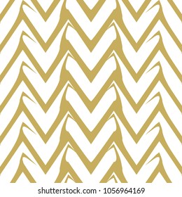 Vector pattern. Modern stylish texture with zigzag stripes. Geometric abstract background.Caramel and white