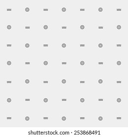 Vector pattern. Modern stylish texture. Marine pattern waves, dots
