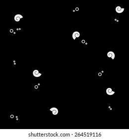 Vector pattern. Modern stylish texture. Marine shell pattern