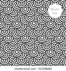 Vector  pattern. Modern stylish texture. Repeating geometric circles tiles