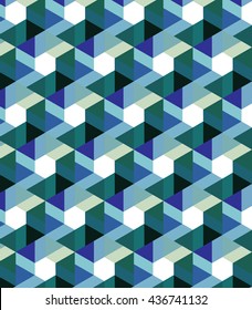 Vector pattern. Modern stylish texture. Repeating geometric tiles with hexagonal elements