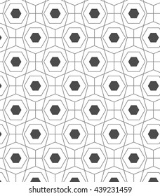 Vector pattern. Modern stylish texture. Repeating geometric tiles with hexagonal elements