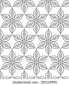 Vector pattern. Monochrome ornament with abstract flower.