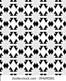 Vector pattern. Monochrome ornament with abstract flower.