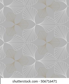 Vector pattern. Monochrome ornament with abstract flower