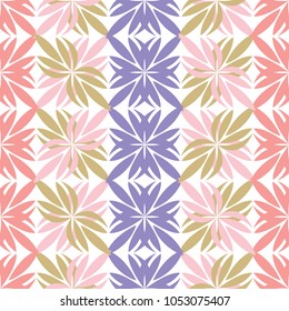 Vector pattern. Monochrome ornament with stylized leaves. Geometric stylish background. Contemporary repeating texture. Modern graphic design.