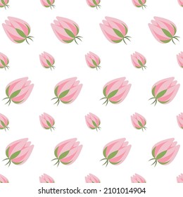 patrón vectorial para el día de la madre. carta con ramo de flores, tulipanes rosas