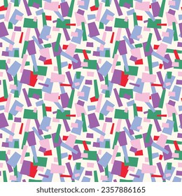 Vector pattern multicolored in a chaotic manner. abstract illustration with dynamic shapes of different colors for fabric,decor,wallpaper