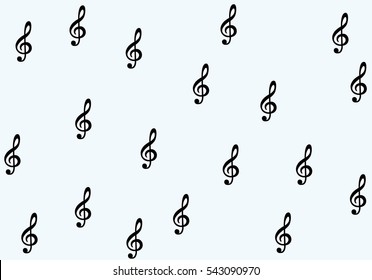 vector pattern with music note