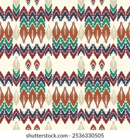 padrão vetorial, Navajo tribal sem emenda ikat, tom bege, ornamento ameríndio, fundo geométrico abstrato, estilo nativo asteca para decoração, tapetes, roupas vintage, têxteis, moda, etc.