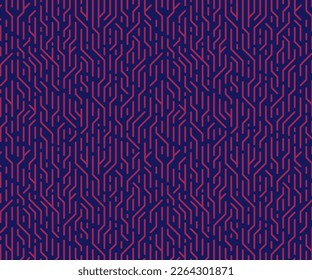Vector pattern of a neuron. Neural pattern for the background. Geometric pattern on a dark background