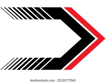 Vector pattern on board car, motorcycle, boat, toys, sportswear. Modern sports design element. Racing strip. Vector background. Vector abstract arrow