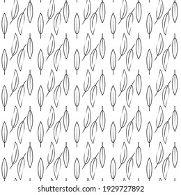 vector pattern on a botanical theme. plants, leaves, branches