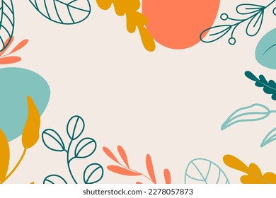 Vector pattern, on a light, white background, botany, plants, abstract leaves, twigs, flowers, flowering, spring, care, summer, easter, holiday, print for textiles, web design, social . EPS 10.