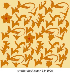 Vector pattern on a yellow background