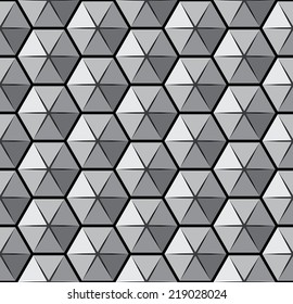 Vector pattern with open hexagons