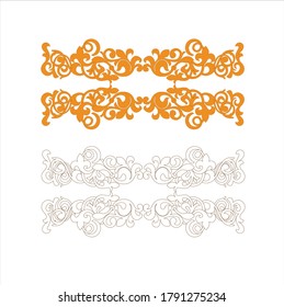 vector pattern in orange color on white color background