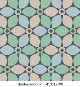 Vector pattern, ornament with abstract flower on pastel color