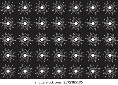 Vector pattern. Ornament with elements of black and white colors. Abstract design