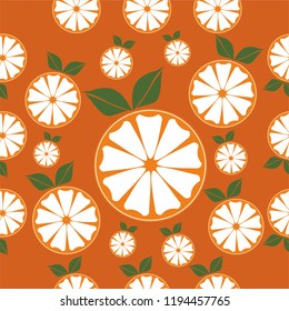 Vector pattern ornament "slices of oranges"