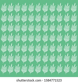 Vector pattern with palm leaf. Vector illustration Postcard Creeting card, ornament.