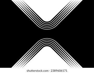 Vector pattern of parallel lines in retro style with a transition from black to white with space for text. Modern vector background.