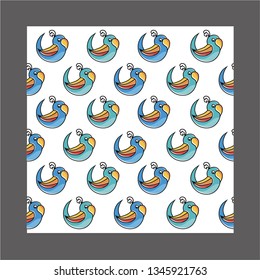 Vector pattern with parrots-vector seamless texture