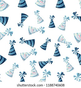 vector pattern of party hats