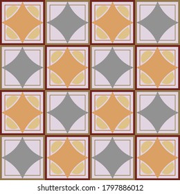 Patrón vectorial en colores pastel. Ilustración para el diseño de mosaicos. Formas geométricas.