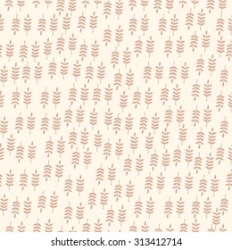 vector pattern. pastel colors. leaves, branches, plants.
