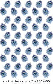 Vector pattern of peacock feathers