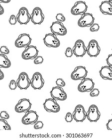 vector pattern with penguins