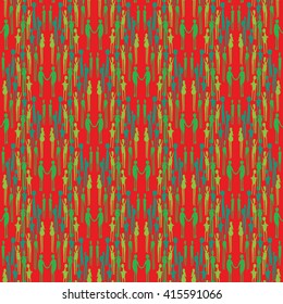 Vector pattern - people. Seamless background