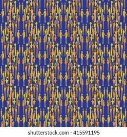 Vector pattern - people. Seamless background