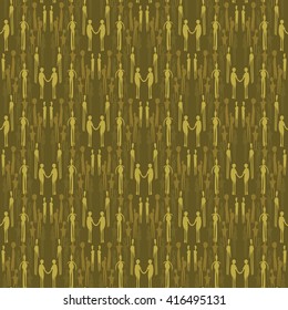 Vector pattern - people. Seamless background