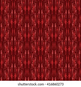 Vector pattern - people. Seamless background