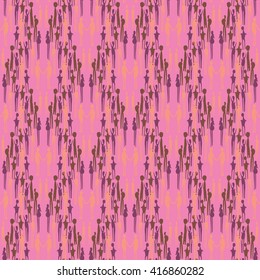 Vector pattern - people. Seamless background