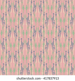 Vector pattern - people. Seamless background