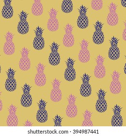 Vector Pattern with Pineapples