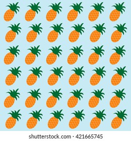 Vector Pattern with Pineapples