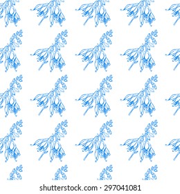 Vector pattern of pink bells for your design